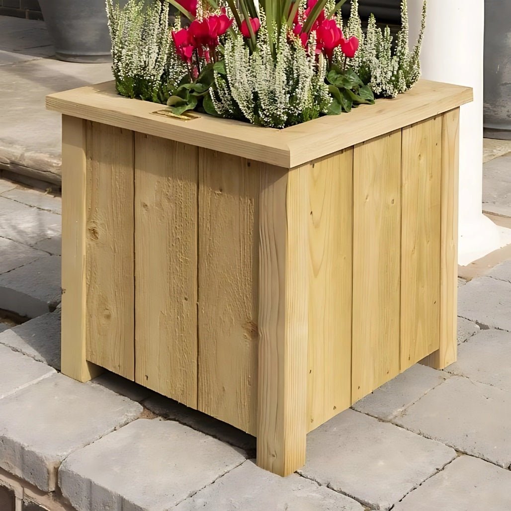 Rowlinson Premium Heritage Square Wooden Planter 40cm - JJ Building Materials