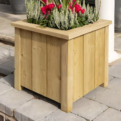 Rowlinson Premium Heritage Square Wooden Planter 40cm - JJ Building Materials