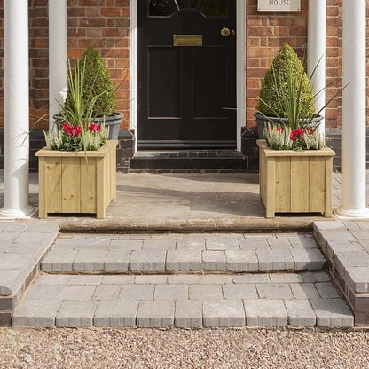 Rowlinson Premium Heritage Square Wooden Planter 40cm - JJ Building Materials
