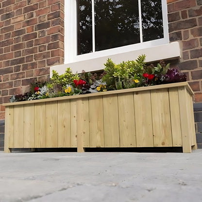 Rowlinson Premium Heritage Trough Wooden Planter 150cm