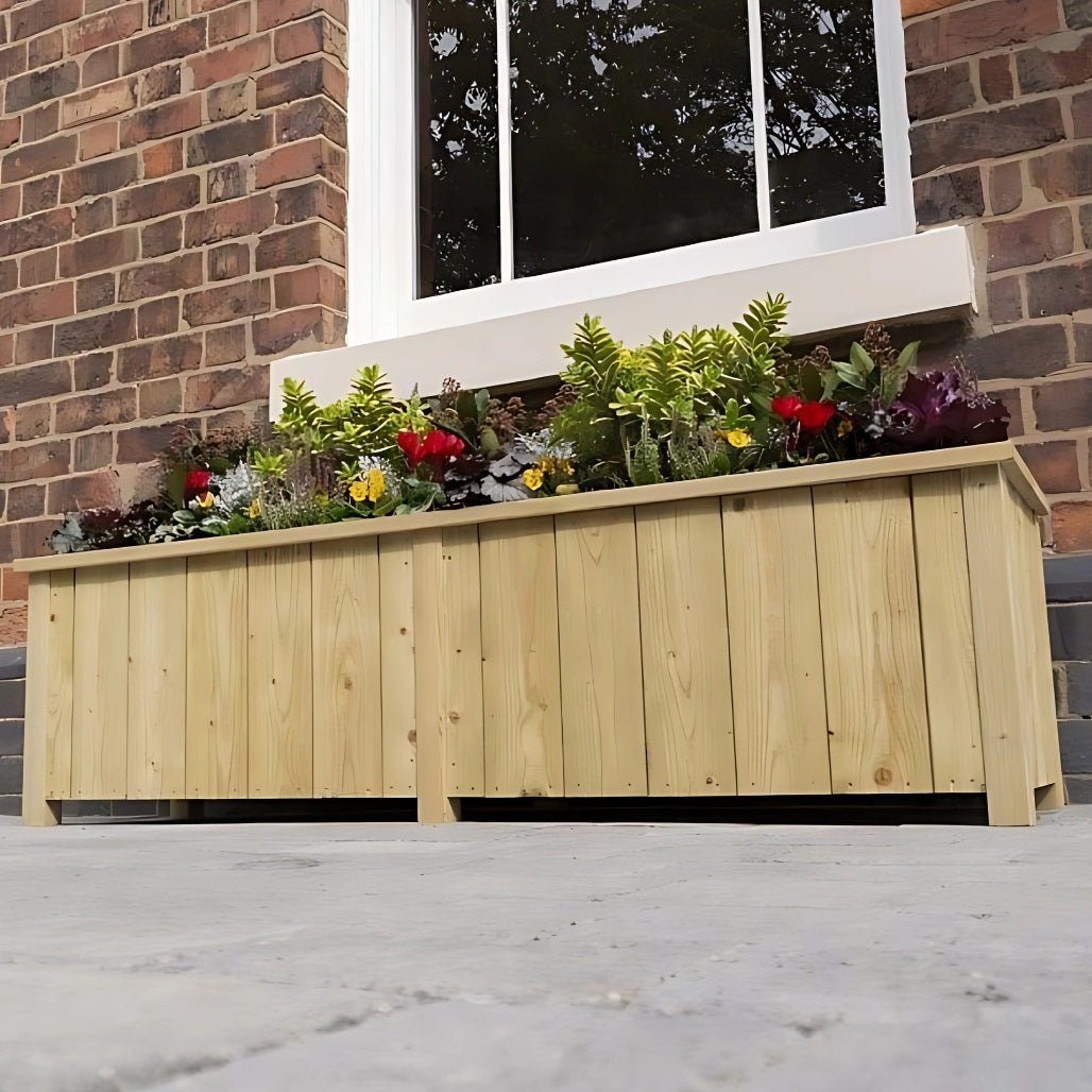 Rowlinson Premium Heritage Trough Wooden Planter 150cm - JJ Building Materials