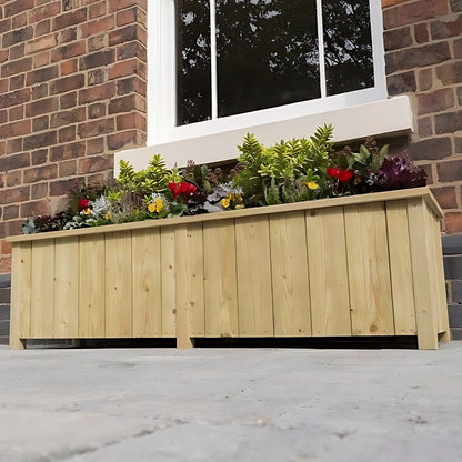Rowlinson Premium Heritage Trough Wooden Planter 150cm - JJ Building Materials