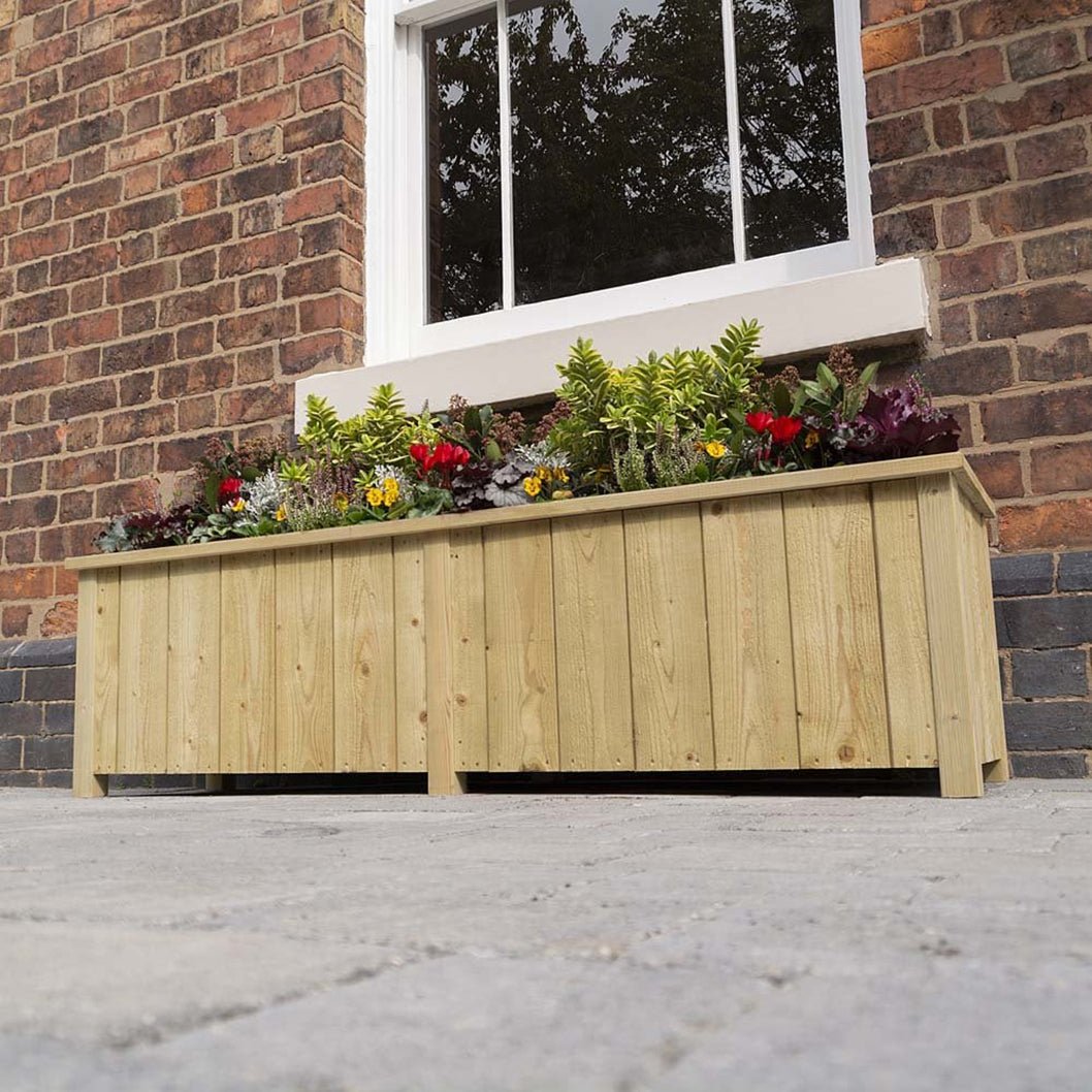 Rowlinson Premium Heritage Trough Wooden Planter 150cm - JJ Building Materials