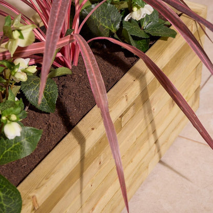 Rowlinson Rectangular Patio Wooden Planter - JJ Building Materials