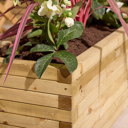 Rowlinson Rectangular Patio Wooden Planter - JJ Building Materials