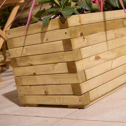Rowlinson Rectangular Patio Wooden Planter - JJ Building Materials