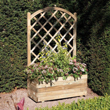 Rowlinson Rectangular Wooden Planter & Lattice - JJ Building Materials
