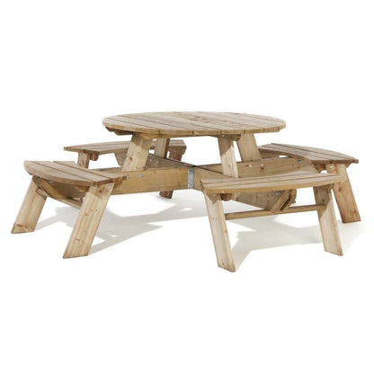 Rowlinson Round Picnic Table - JJ Building Materials