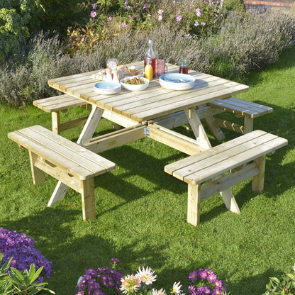 Rowlinson Square Picnic Table - JJ Building Materials