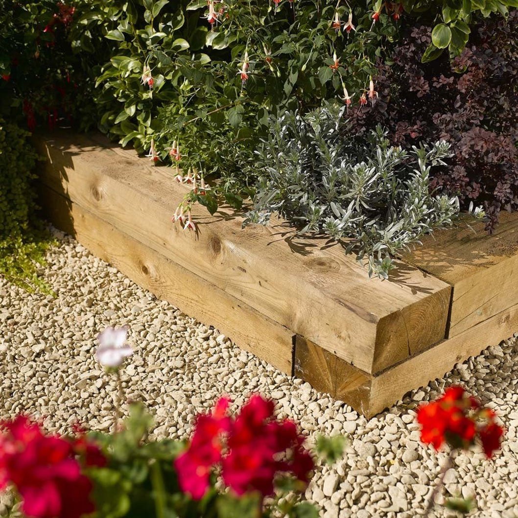 Rowlinson Timber Garden Sleepers - 2 Pack - JJ Building Materials