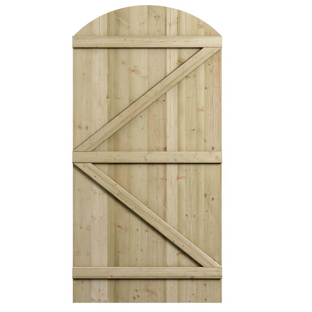 Rowlinson Tongue & Groove Arch Top Wooden Gate - JJ Building Materials