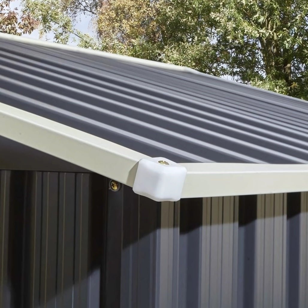 Rowlinson Trentvale 10x12ft Metal Apex Shed Dark Grey - JJ Building Materials