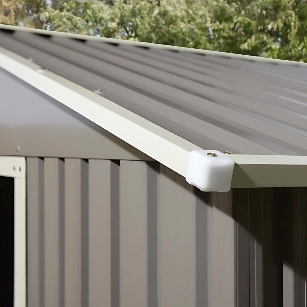 Rowlinson Trentvale 10x12ft Metal Apex Shed Light Grey - JJ Building Materials