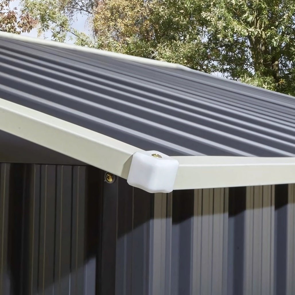 Rowlinson Trentvale 10x8ft Metal Apex Shed Dark Grey - JJ Building Materials