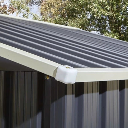 Rowlinson Trentvale 10x8ft Metal Apex Shed Dark Grey - JJ Building Materials