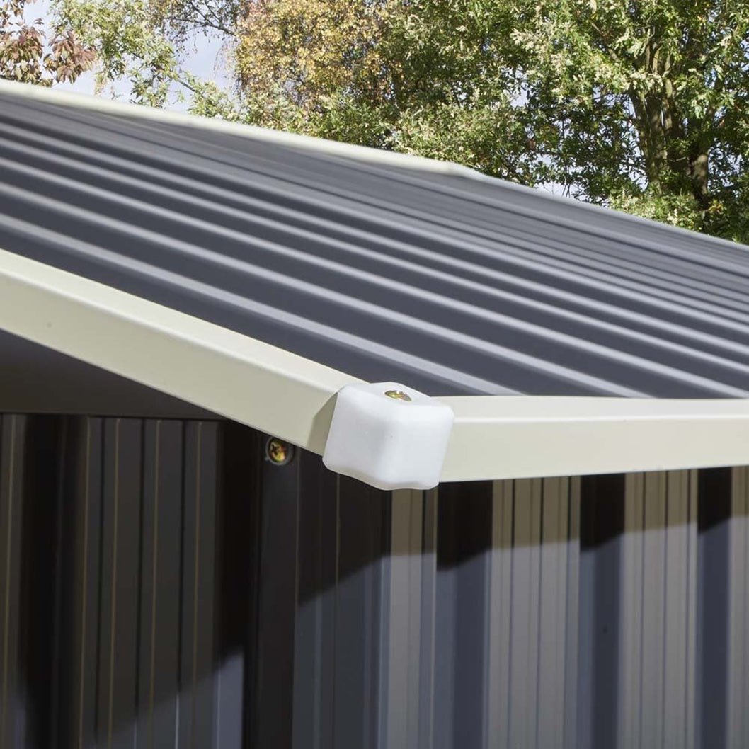 Rowlinson Trentvale 10x8ft Metal Apex Shed Dark Grey - JJ Building Materials