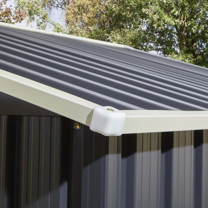 Rowlinson Trentvale 10x8ft Metal Apex Shed Dark Grey - JJ Building Materials
