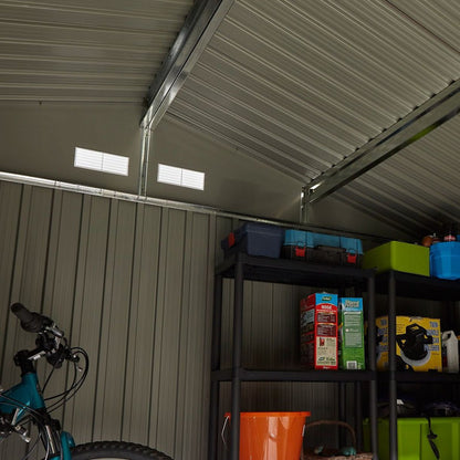 Rowlinson Trentvale 10x8ft Metal Apex Shed Light Grey - JJ Building Materials