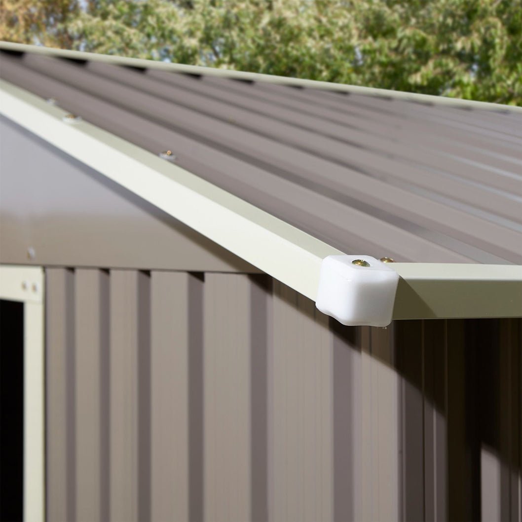 Rowlinson Trentvale 10x8ft Metal Apex Shed Light Grey - JJ Building Materials