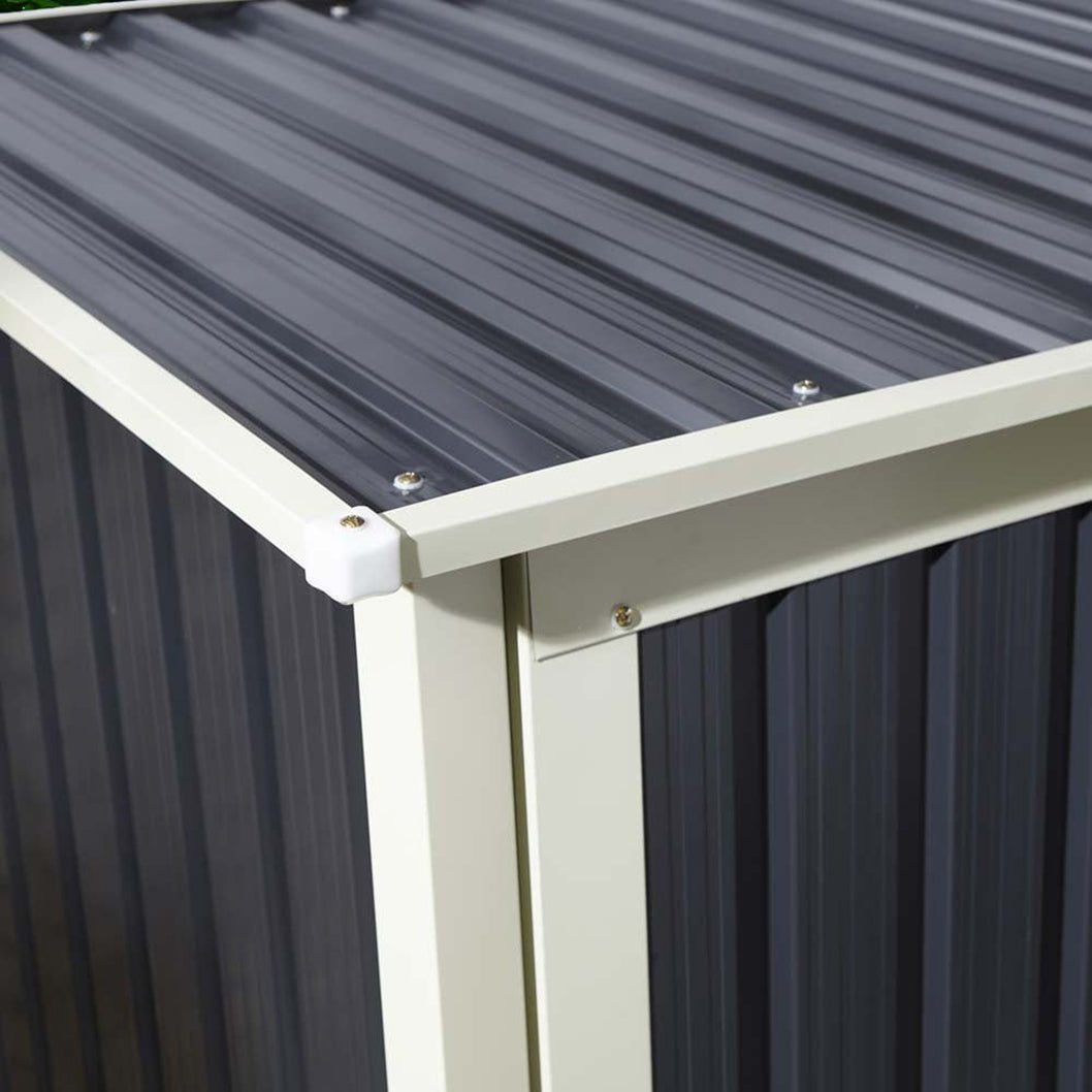 Rowlinson Trentvale 5X3ft Metal Pent Shed Dark Grey - JJ Building Materials