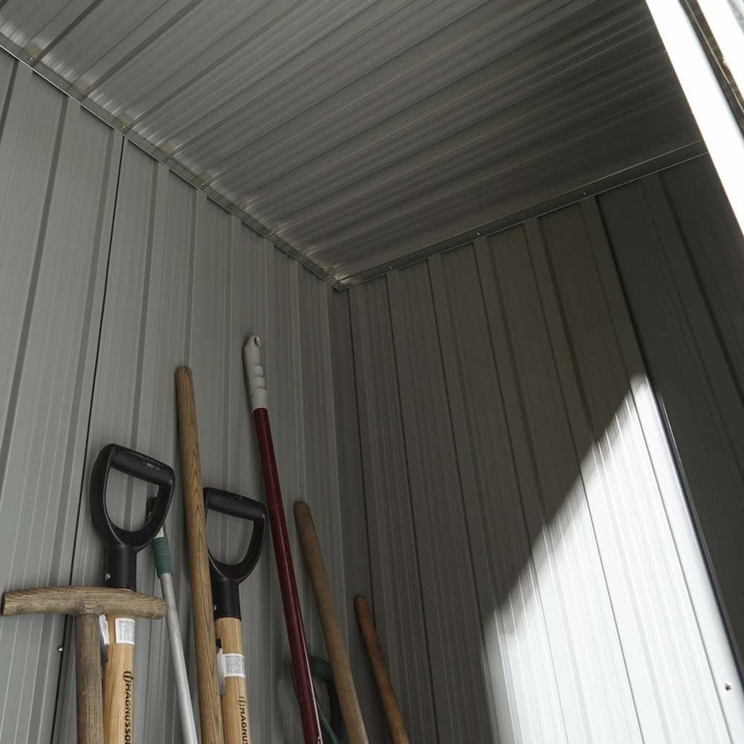 Rowlinson Trentvale 5X3ft Metal Pent Shed Dark Grey - JJ Building Materials
