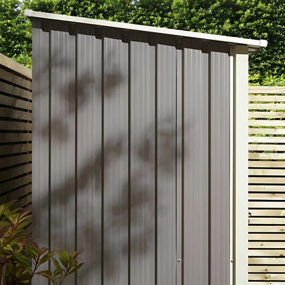 Rowlinson Trentvale 5X3ft Metal Pent Shed Light Grey
