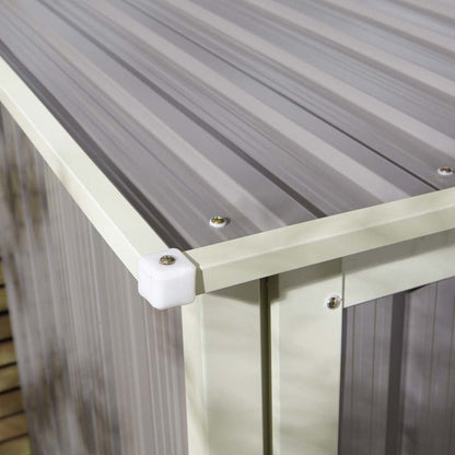 Rowlinson Trentvale 5X3ft Metal Pent Shed Light Grey - JJ Building Materials
