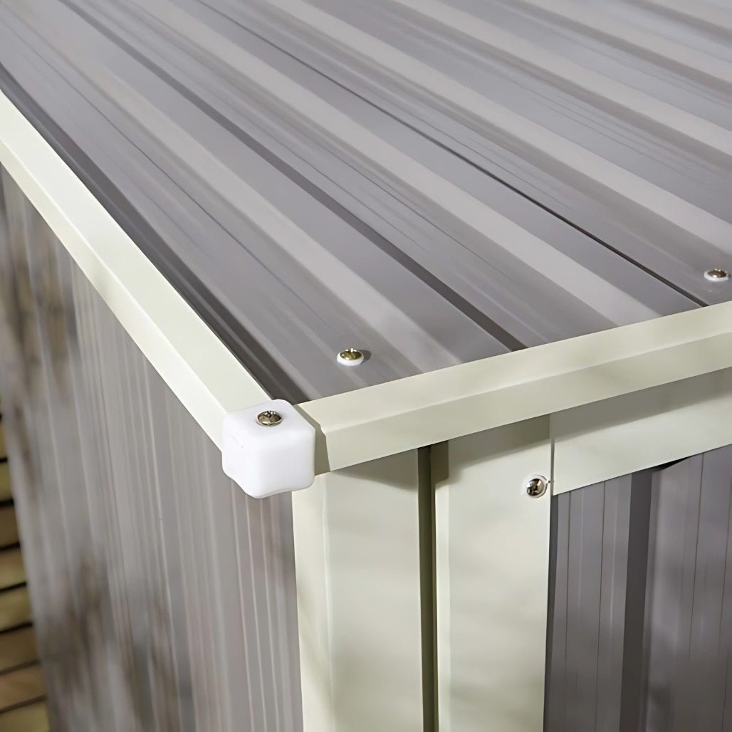 Rowlinson Trentvale 5X3ft Metal Pent Shed Light Grey - JJ Building Materials
