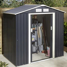 Rowlinson Trentvale 6x4ft Metal Apex Shed Dark Grey - JJ Building Materials