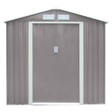 Rowlinson Trentvale 6x4ft Metal Apex Shed Light Grey - JJ Building Materials