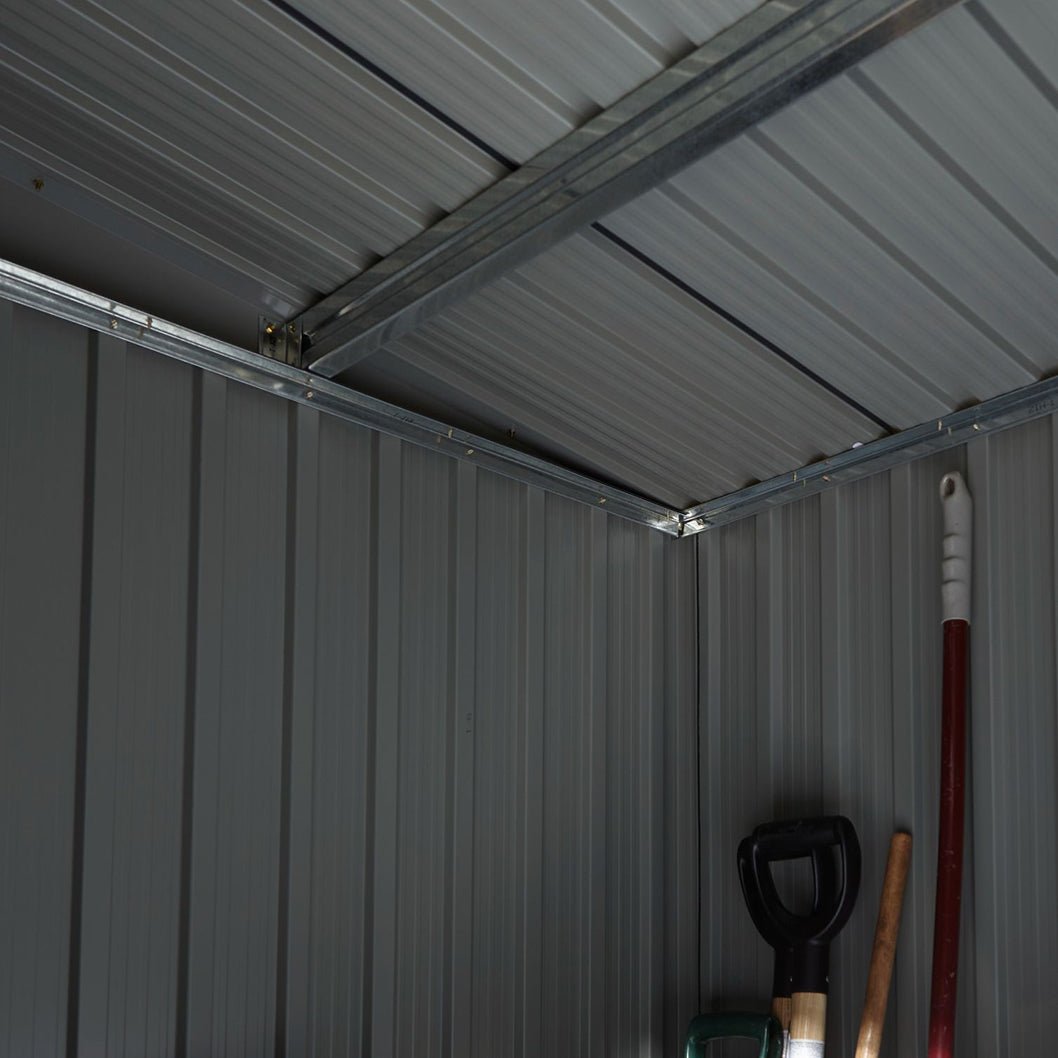 Rowlinson Trentvale 6x4ft Metal Pent Shed Dark Grey - JJ Building Materials