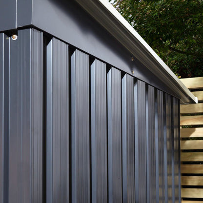 Rowlinson Trentvale 6x4ft Metal Pent Shed Dark Grey - JJ Building Materials