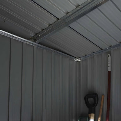 Rowlinson Trentvale 6x4ft Metal Pent Shed Dark Grey - JJ Building Materials