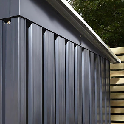 Rowlinson Trentvale 6x4ft Metal Pent Shed Dark Grey - JJ Building Materials