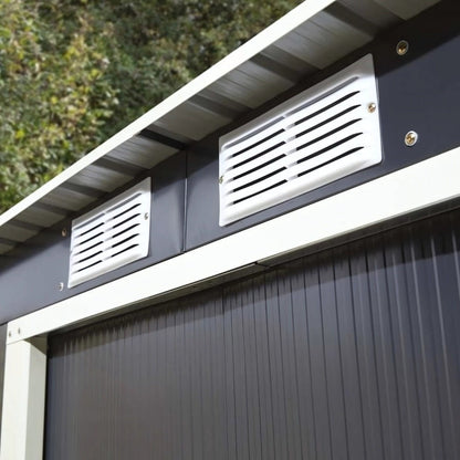 Rowlinson Trentvale 6x4ft Metal Pent Shed Dark Grey - JJ Building Materials