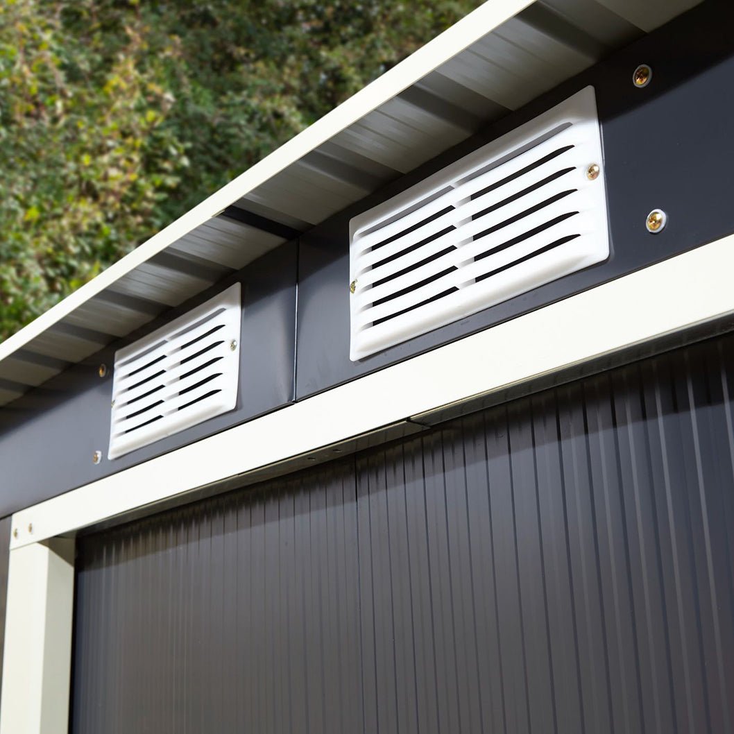 Rowlinson Trentvale 6x4ft Metal Pent Shed Dark Grey - JJ Building Materials