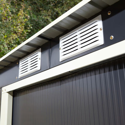 Rowlinson Trentvale 6x4ft Metal Pent Shed Dark Grey - JJ Building Materials