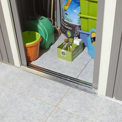 Rowlinson Trentvale 6x4ft Metal Pent Shed Light Grey