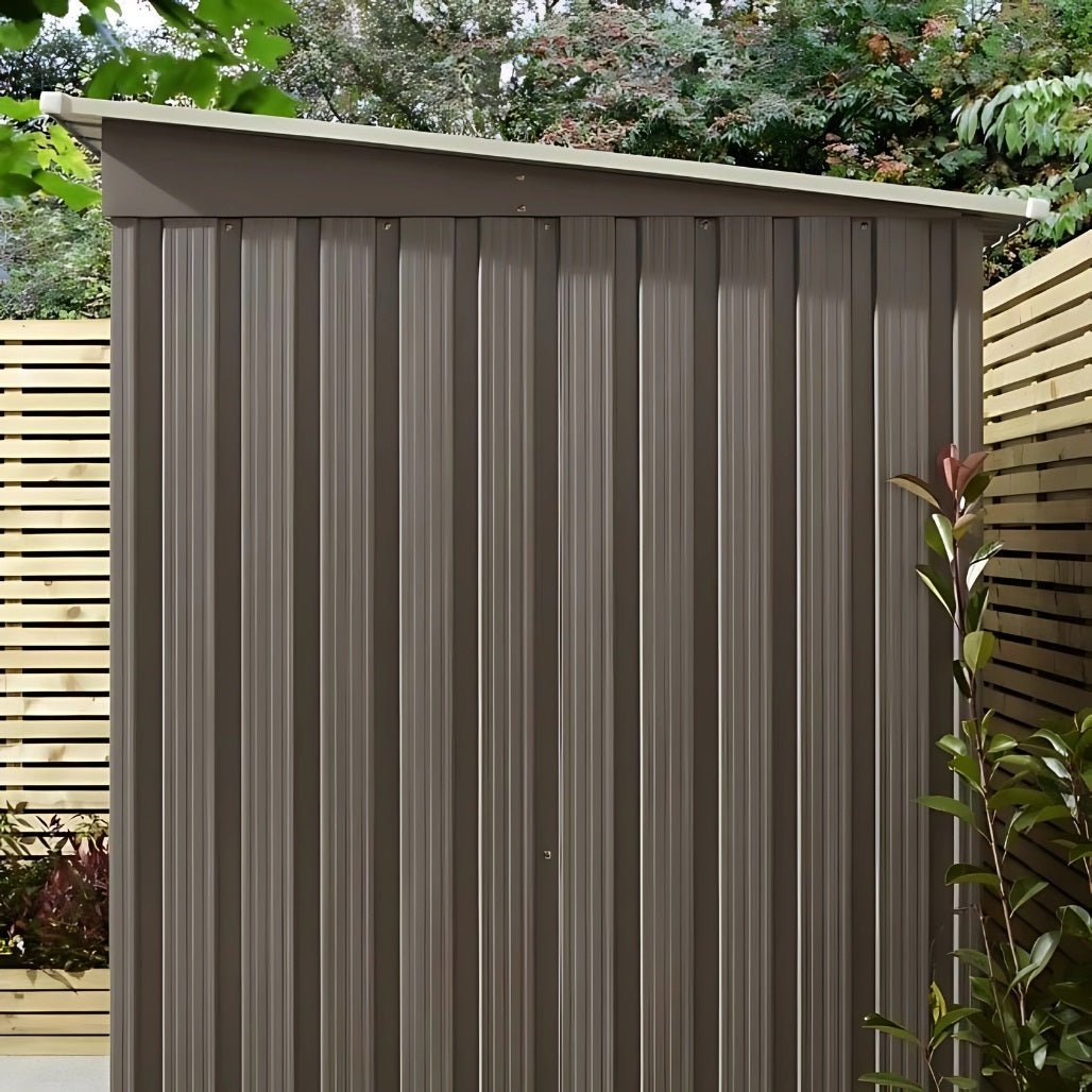 Rowlinson Trentvale 6x4ft Metal Pent Shed Light Grey - JJ Building Materials