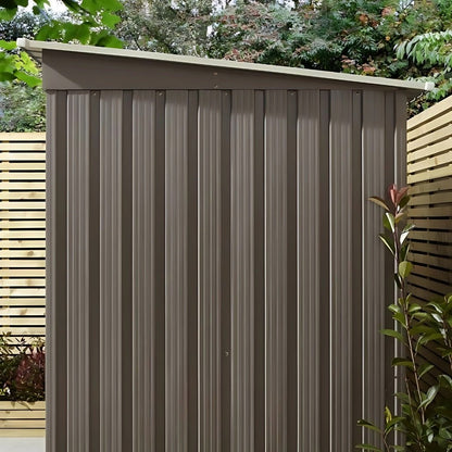 Rowlinson Trentvale 6x4ft Metal Pent Shed Light Grey - JJ Building Materials