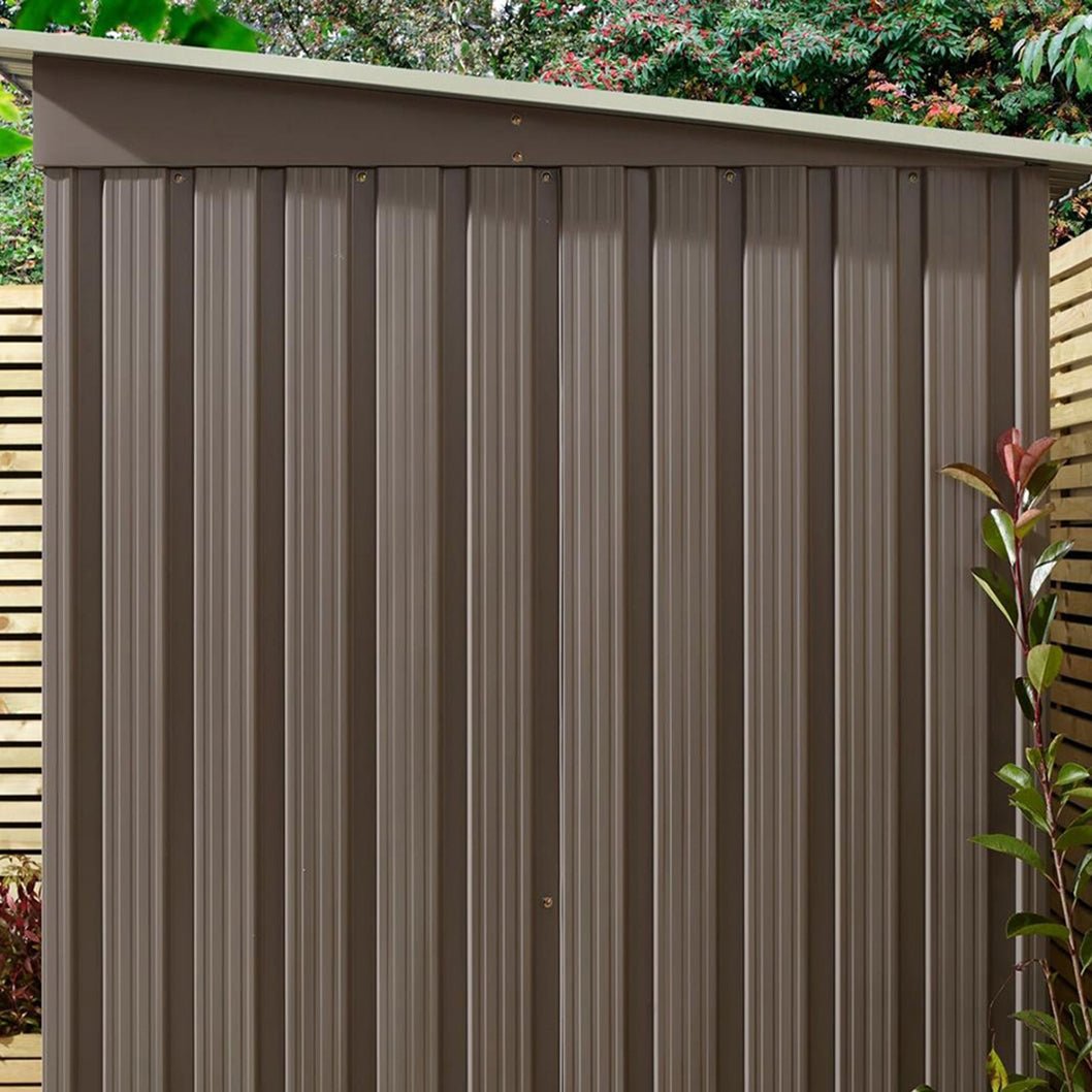 Rowlinson Trentvale 6x4ft Metal Pent Shed Light Grey - JJ Building Materials