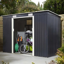 Rowlinson Trentvale 8x4ft Metal Pent Shed Dark Grey