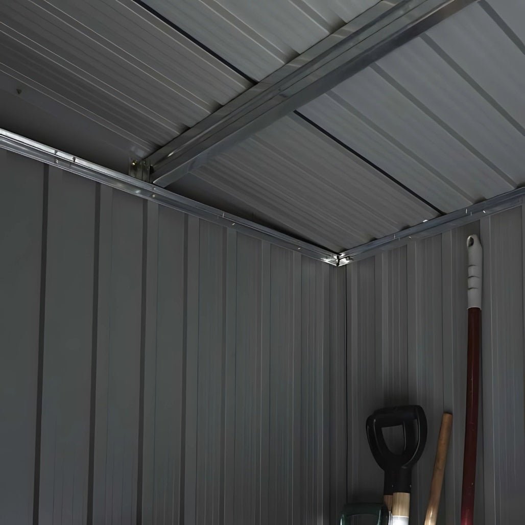Rowlinson Trentvale 8x4ft Metal Pent Shed Dark Grey - JJ Building Materials