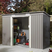Rowlinson Trentvale 8x4ft Metal Pent Shed Light Grey
