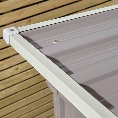 Rowlinson Trentvale 8x4ft Metal Pent Shed Light Grey - JJ Building Materials
