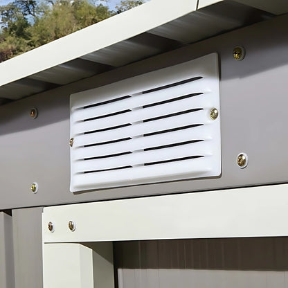 Rowlinson Trentvale 8x4ft Metal Pent Shed Light Grey