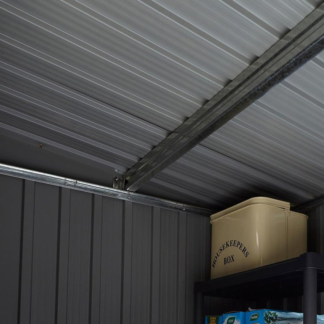 Rowlinson Trentvale 8x4ft Metal Pent Shed Light Grey - JJ Building Materials
