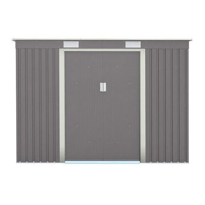 Rowlinson Trentvale 8x4ft Metal Pent Shed Light Grey - JJ Building Materials