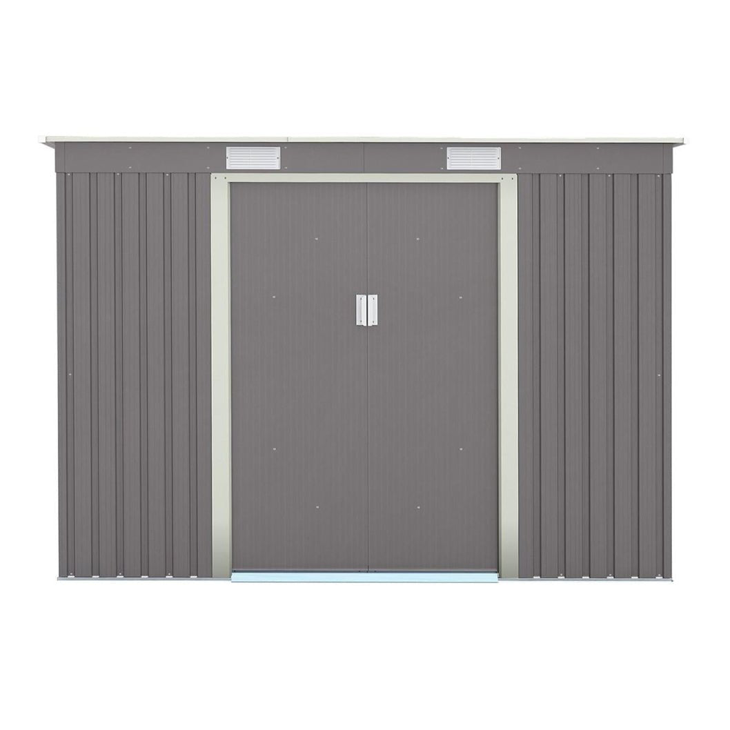 Rowlinson Trentvale 8x4ft Metal Pent Shed Light Grey - JJ Building Materials
