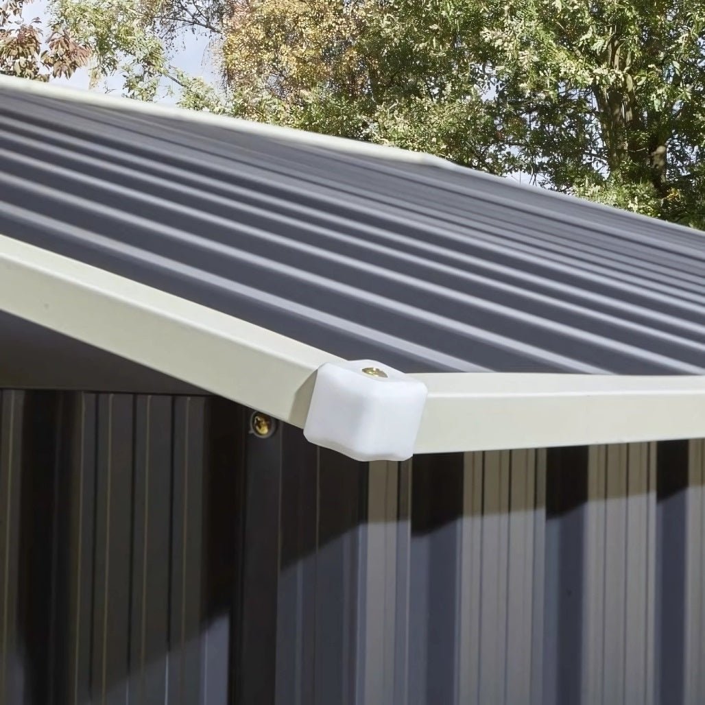 Rowlinson Trentvale 8x6ft Metal Apex Shed Dark Grey - JJ Building Materials